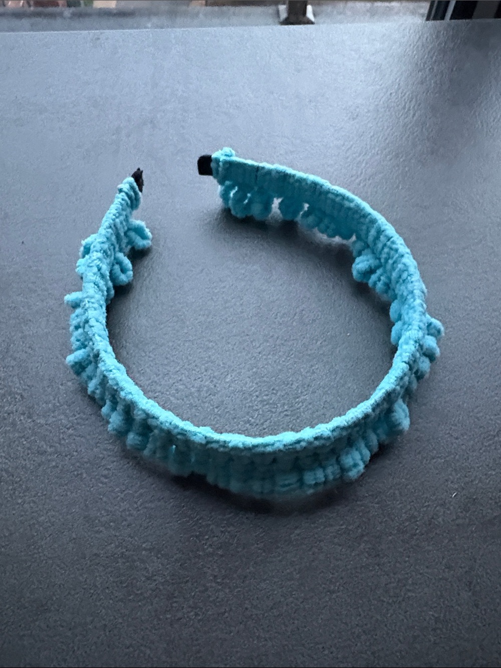 Turquoise Kids Crochet Headband - Soft Blue Hair Accessory